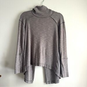 We The Free • Tara Split Back Turtleneck Sweater in Nutmeg